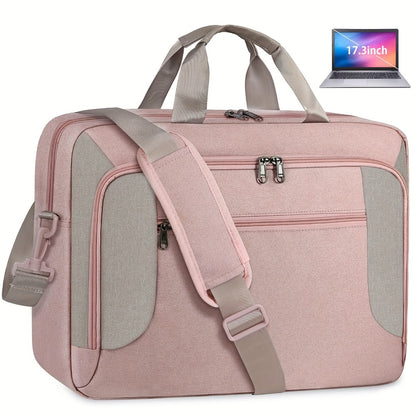 1pc 17.3-Inch Laptop Storage Briefcase, Large Waterproof Business Handbag, Adjustable Shoulder Bag