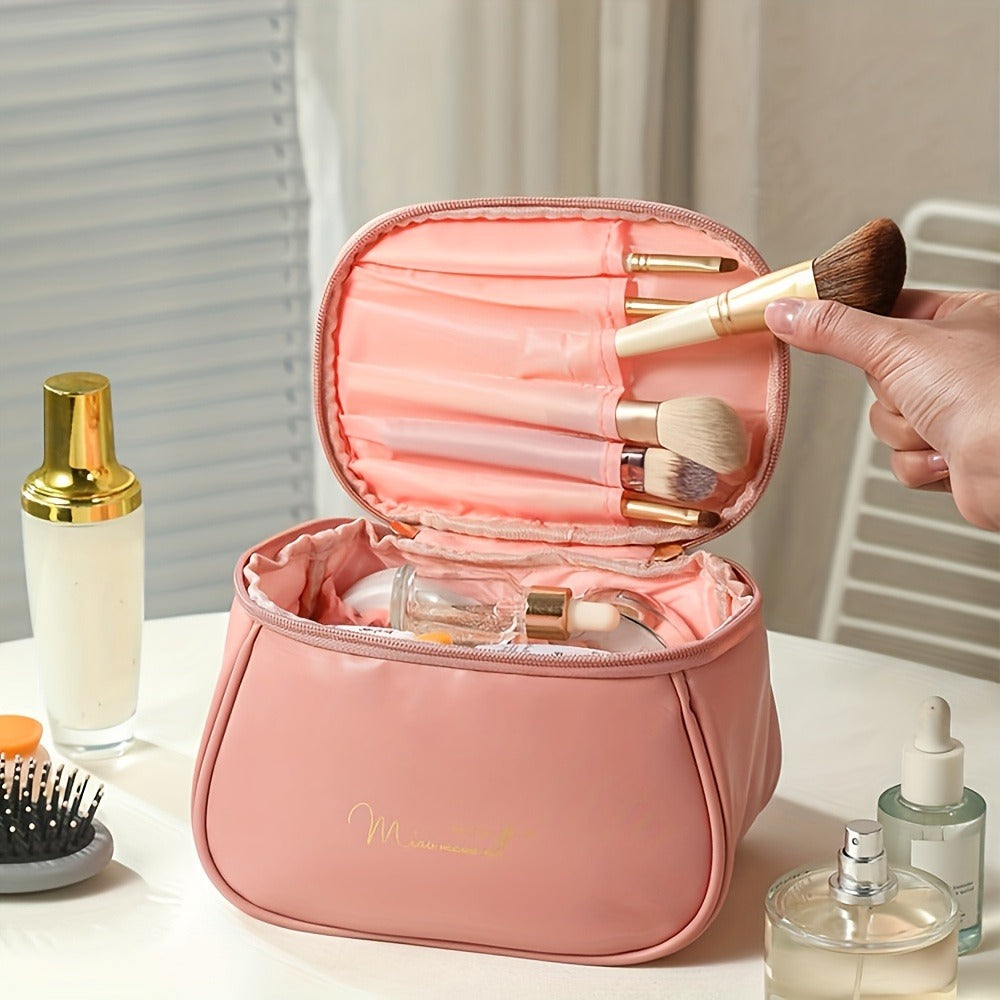 [Travel Toiletry Bag] 4 Colors Available, PU Candy Makeup Bag, Large Capacity Multi-Functional Mobile Phone Storage Toilet Makeup Bag, Toiletry Storage Bag, 2025 New Style Travel Toiletry Bag