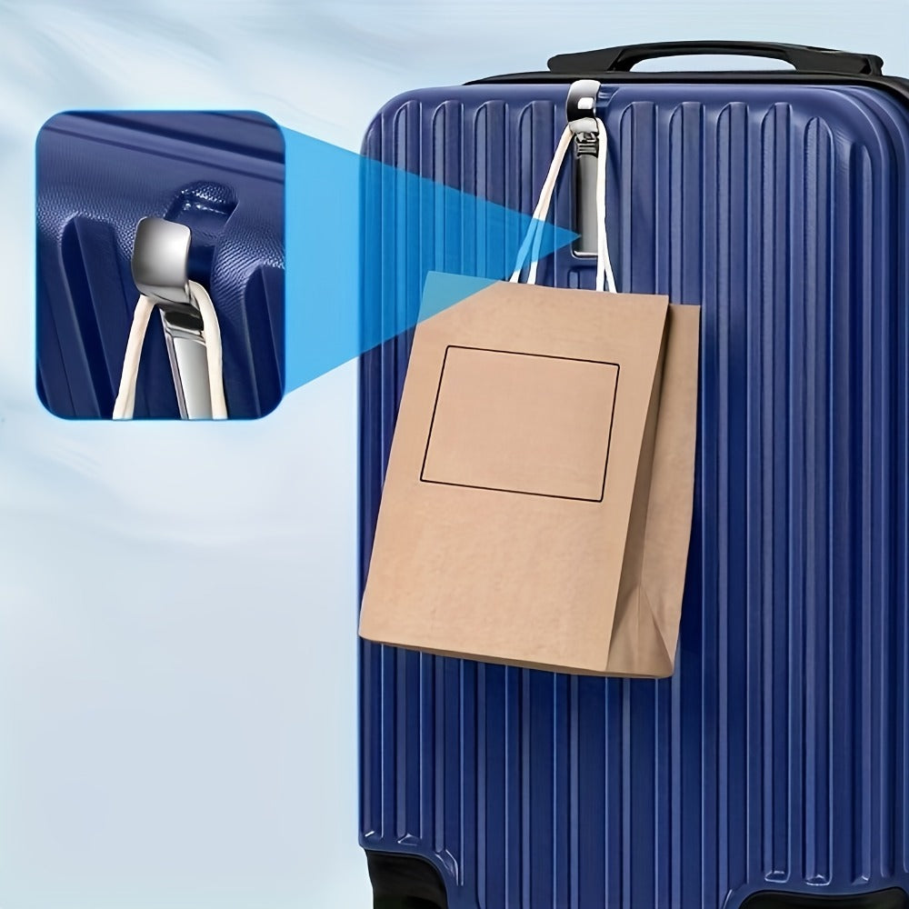 2pcs Luggage Set, 20-Inch Carry-On + 14-Inch Makeup Case, Hardshell Trolley Suitcase with Hooks And TSA Lock & Spinner Wheels, for Business Trips And Vacations. Rose Golden/Silvery/Deep Blue