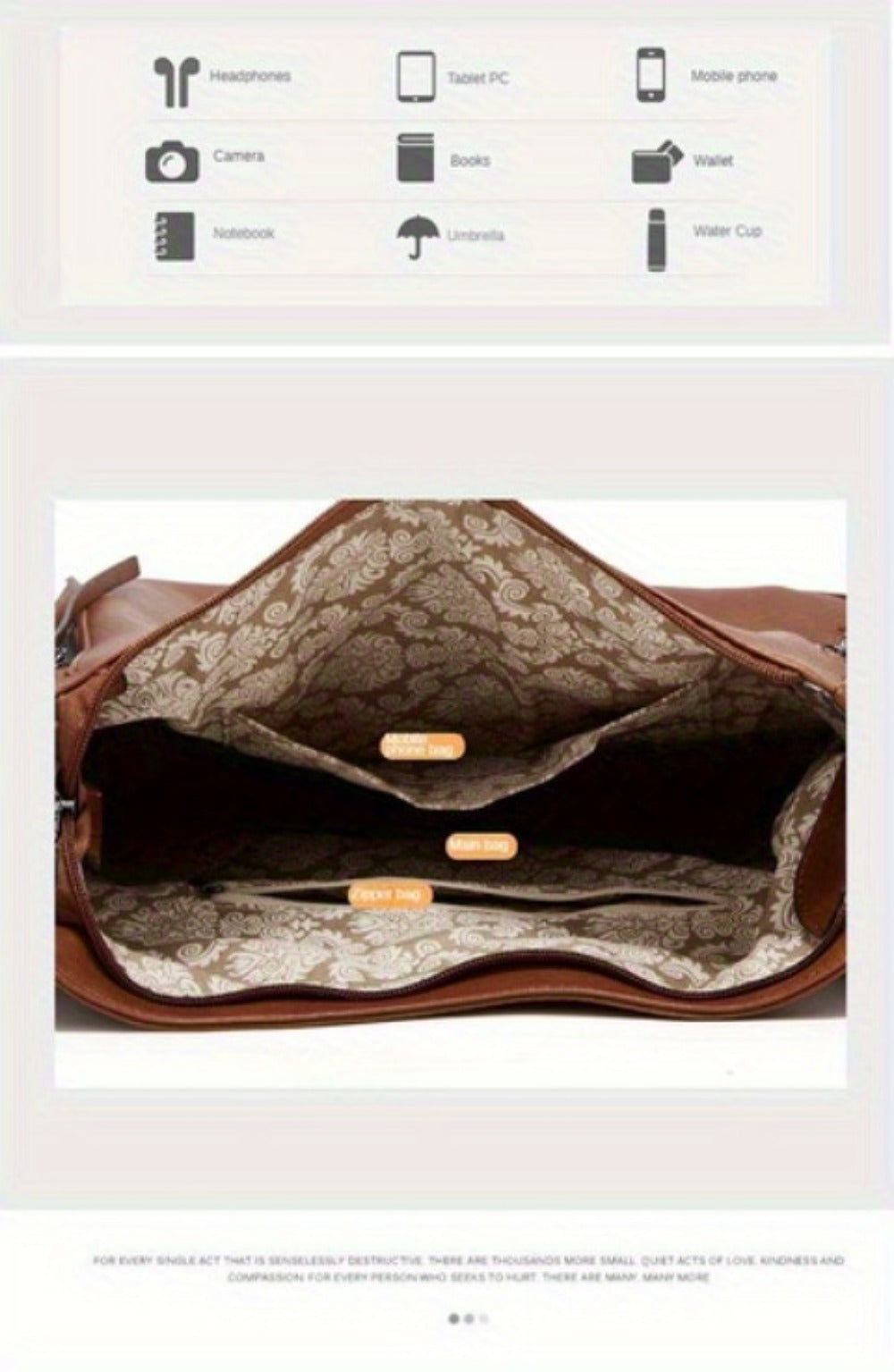Backpack for Women – 3-Piece, Large Capacity, Convertible, for Travel & Work | Bag Vero – detail view 23