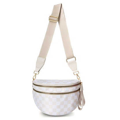 Women's Versatile Soft Plaid Crossbody Bag, Large-capacity Shoulder Crossbody Bag, Outdoor Convenient Hand-held Shoulder Plaid Bag