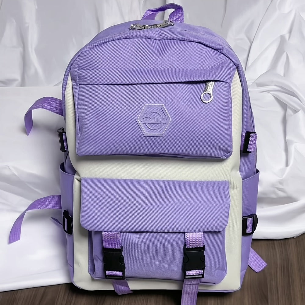 Backpack for Women – 4-Piece, Canvas, for Travel & School | Bag Vero – detail view 12