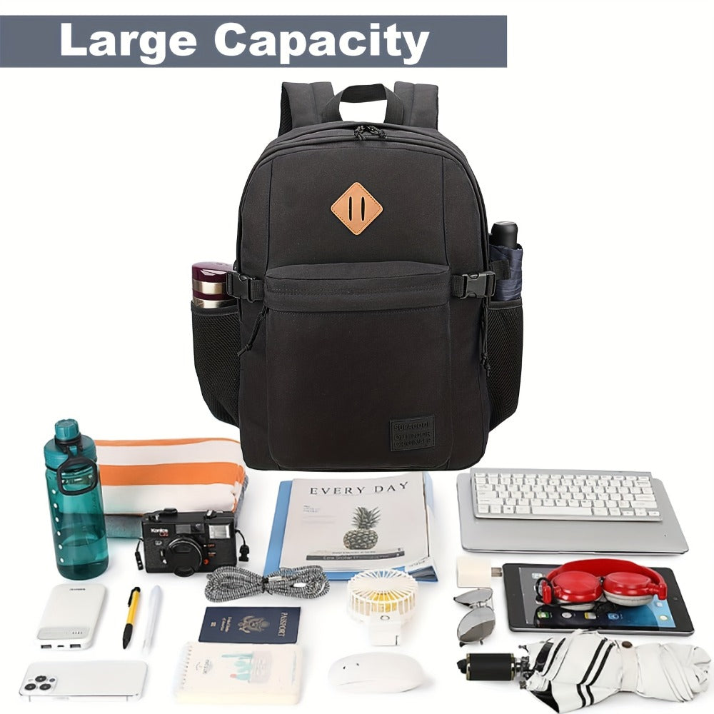 Lightweight Casual Backpack for Men And Women, Large Backpack for School Boys And Girls, Laptop Compartment(Black)