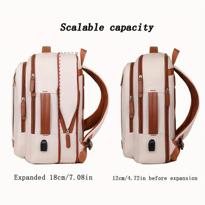 [Large Capacity Expandable Backpack] Large Capacity Expandable Laptop Backpack, Lightweight Travel Shoulder Bag, Dry and Wet Separation, Handheld Design, Suitable for Travel, Business, Commuting, School, Etc