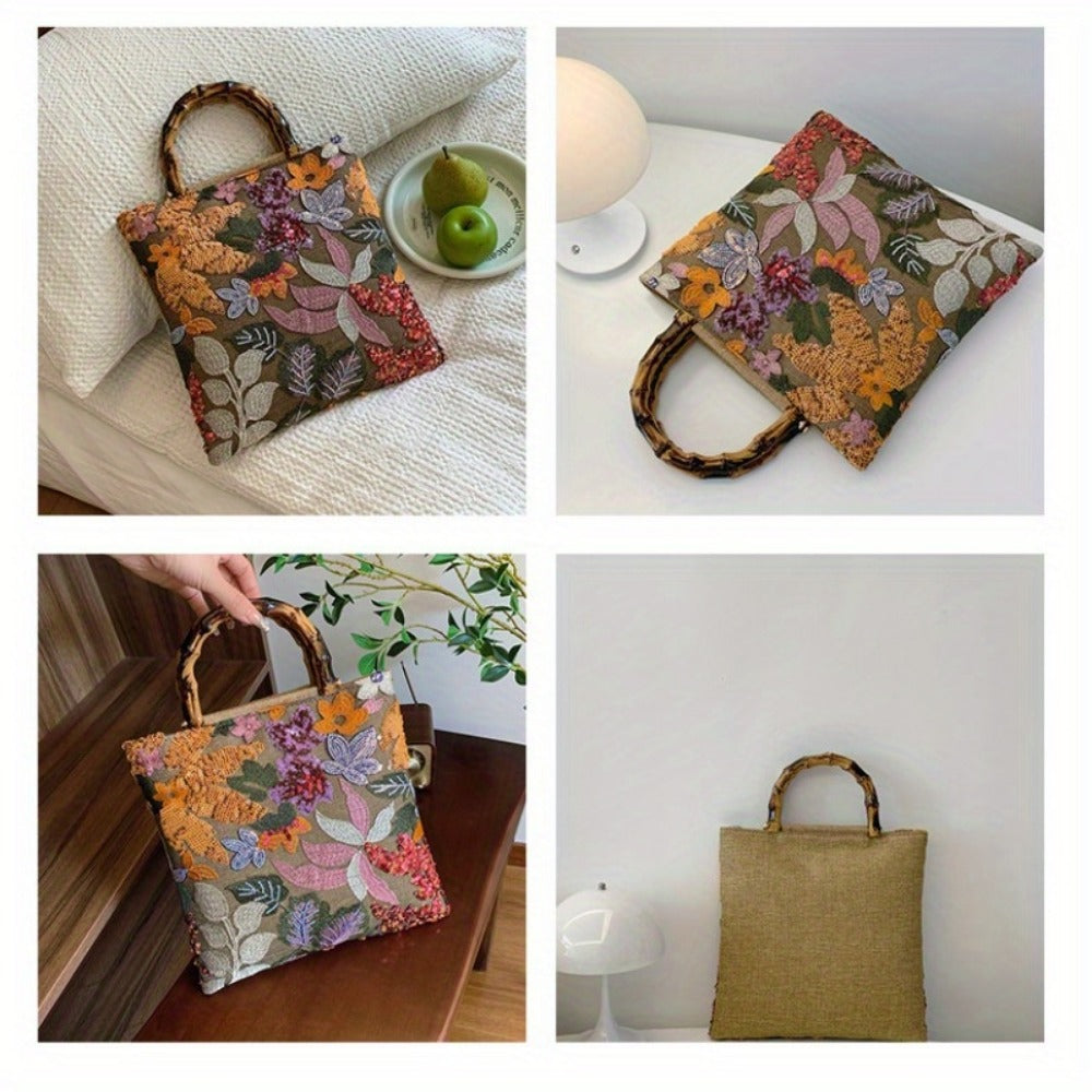 Women's Wallet – Retro Bamboo Handle Embroidery Sequin | Bag Vero – detail view 11