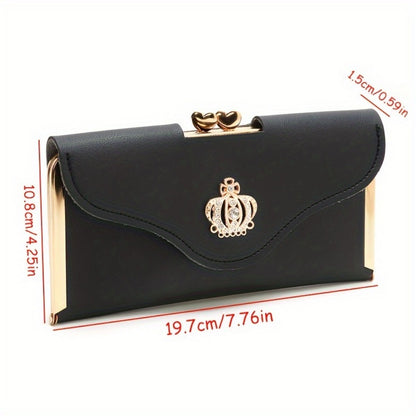 Women's Wallet – Trifold Clutch Rhinestone Crown Luxury | Bag Vero – detail view 4