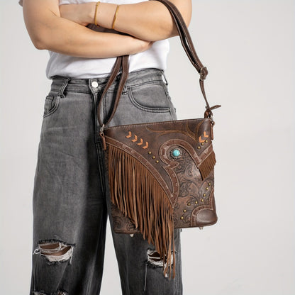 Western Style Women'S Fashion Tassel Crossbody Bag Handbag Women'S Wallet Rural Daily Use Shoulder Bag
