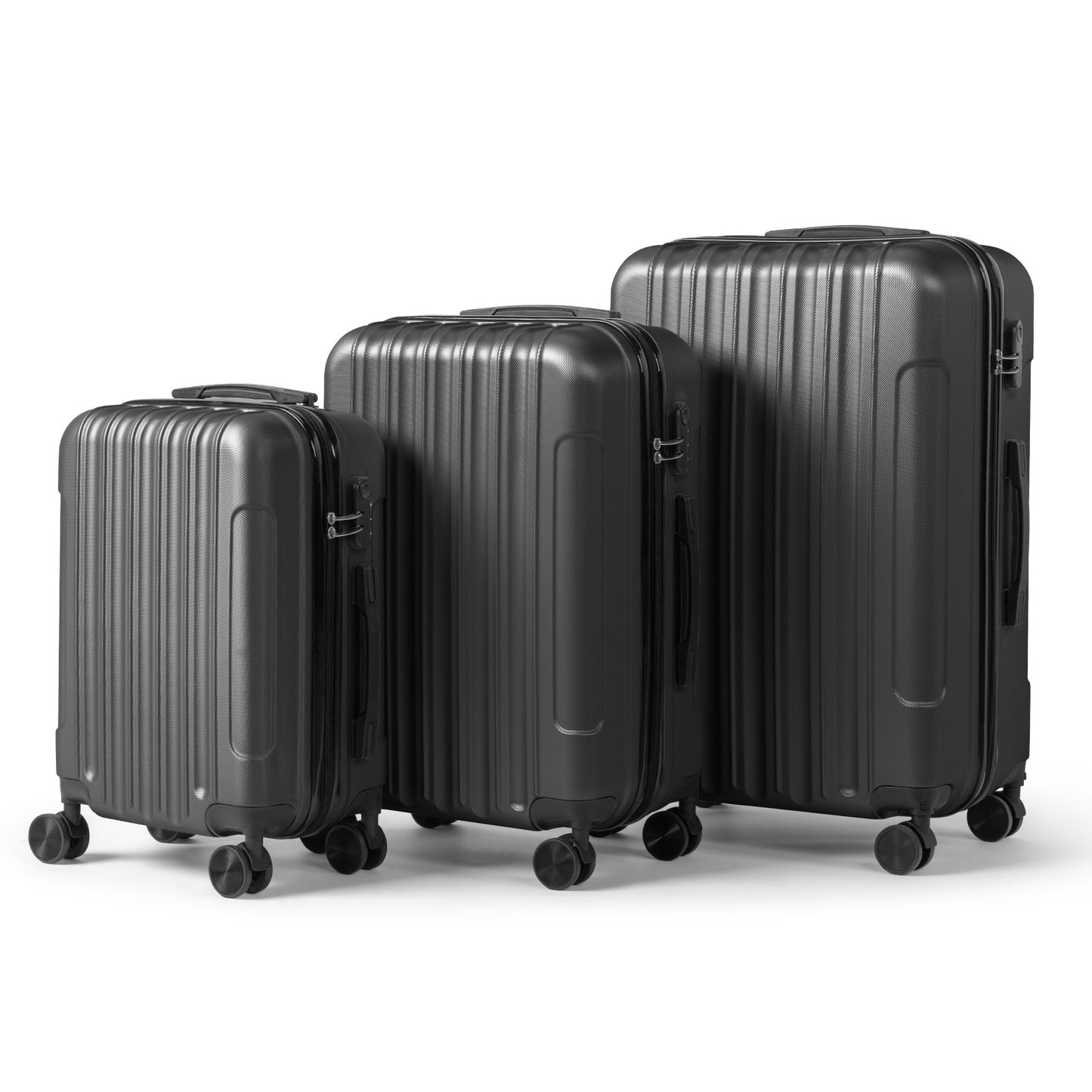 3in1 Luggage Set with Detachable Wheels, 20/24/28 Inch Lightweight ABS Suitcase with Lock & Spinner Wheels, Durable Travel Trolley Bag, 28-inch Disassembly Wheels
