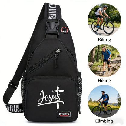 A Large Capacity Crossbody Bag Featuring a Print, with an Adjustable Strap, Lightweight And Foldable, Ideal for Outdoor Adventures, Work, And Everyday Use, Making It an Excellent Gift for Valentine'S Day Or for Christians