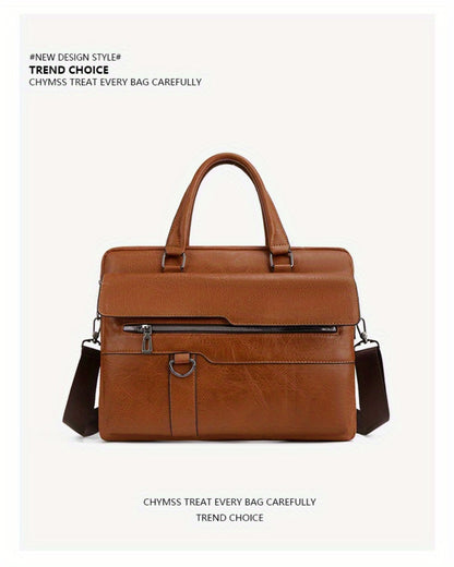 PU Business Briefcase - a Lightweight Crossbody Bag with Ample Storage, Ideal for Daily Commutes