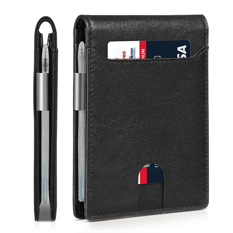 Men's Ultra-Slim Wallet - Genuine Leather Wallet - Anti-Theft Money Bag Bi-fold Wallet - Ultra-Slim Credit Card Holder A perfect gift for birthdays, anniversaries, Father's Day, Christmas, or any other occasion. 4.4 x 3.2 x 0.47 inches (Note that X1-10 ar