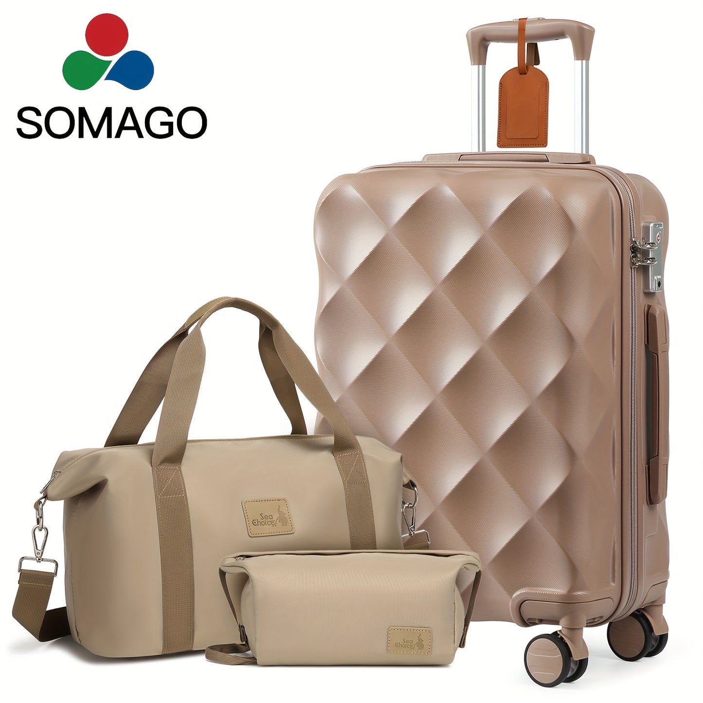 Somago 1/3/5pcs Luggage Sets, 28 Inch/20-24-28 Duffel Bag, 5pcs Suitcases with Wheels, Suitcase Set ABS Hard Case Luggage with TSA Lock Spinner Wheels Durable Travel Luggage with YKK Zipper, for Teenager