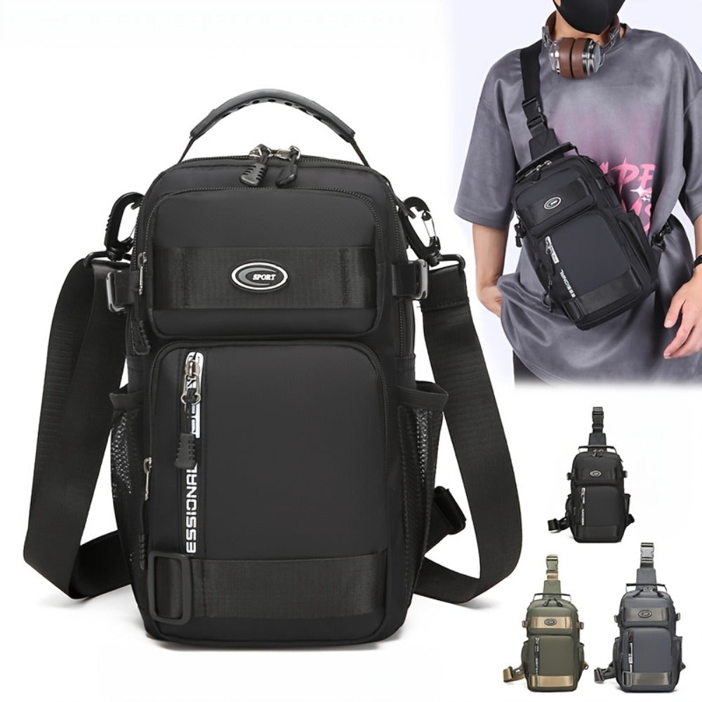 Men's Chest Bag Crossbody Sling Bag for Women Large Capacity Fashionable Travel Casual Phone Holder Gift for Boyfriend Him Perfect Gift Idea Four Types Of Carrying Methods Single Shoulder, Crossbody, Double Back, Handbag