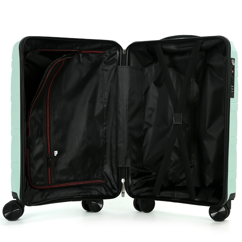 Set of Luggage Including a 20-Inch Suitcase And a 14-Inch Handbag, Featuring 360° Rotating Wheels, Made from Durable ABS Material, And Equipped with a Phone Holder, Ideal for Students And Various Activities Like School, Business Travel