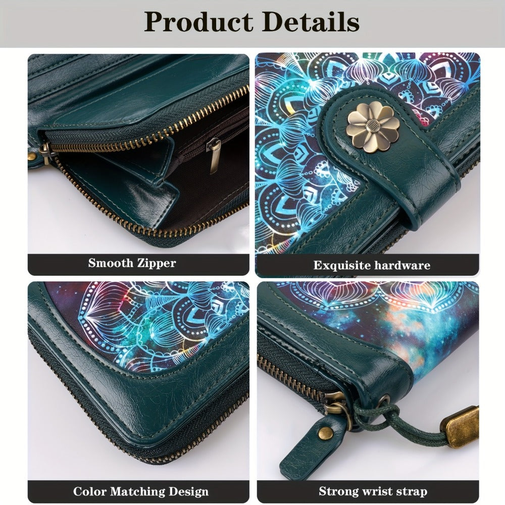Women's Wallet – Large Capacity, Mandala Print Zipper Large Capacity | Bag Vero – detail view 7