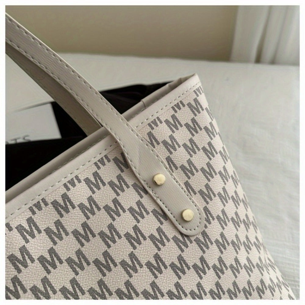 Tote Bag for Women – Large Capacity, Checkered Large Capacity Retro Plaid | Bag Vero – detail view 17