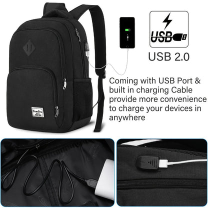 Laptop Backpack – 15.6 Inch, USB Charging, for Travel & School | Bag Vero – detail view 4