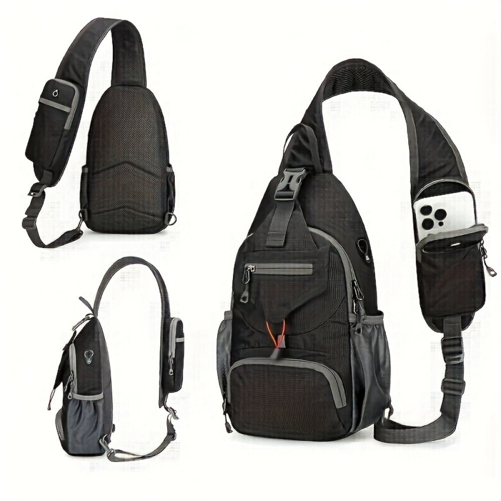 Sling Bag – Nylon, Large Capacity, Adjustable Strap, Multi Pocket | Bag Vero – detail view 7