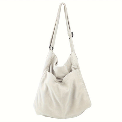 Canvas Hobo Crossbody Shoulder Tote Bag for Women And Men W/Multi-Pocket Casual Purse Messenger Bags Travel Work