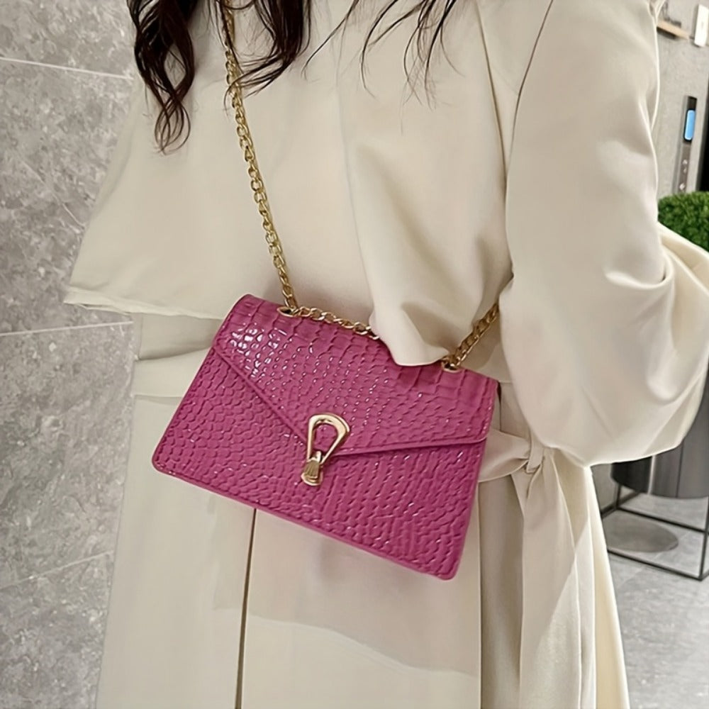 Crossbody Bag for Women – Crocodile Pattern Vintage Detachable Strap | Bag Vero – detail view 8