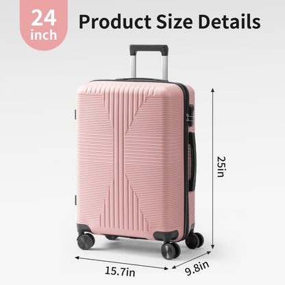 20/24/28 Inch Luggage with Smooth Spinner Wheels, Hard Shell PP Suitcase, Lightweight Travel Luggage, Carry-On, Airline Approved, Lightweight, Smooth Spinner Wheels, Hard Shell, Travel Luggage, Suitcase