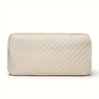 Lightweight Argyle Pattern Travel Bag, Large Capacity Luggage, Portable Overnight Bag