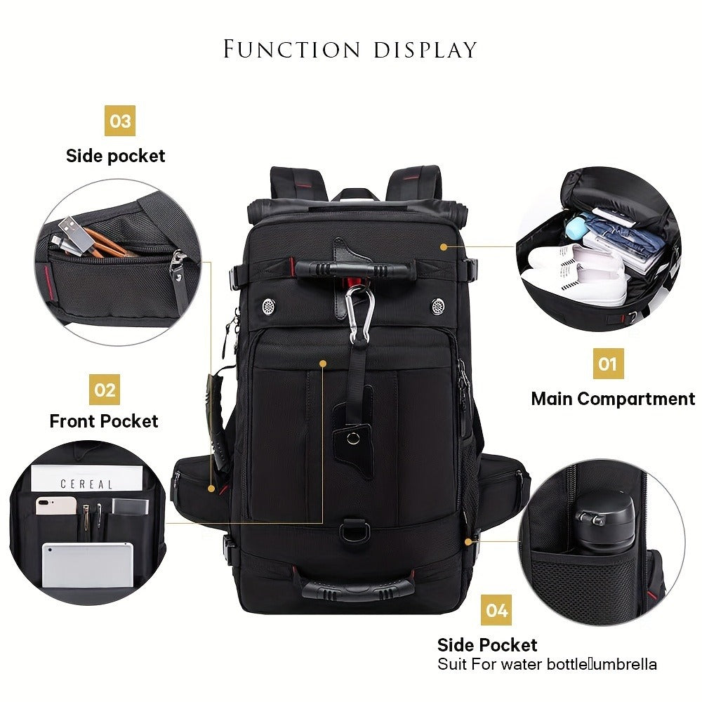 Multi Functional Travel Backpack, Simple Nylon Laptop Daypack, Carry On Luggage Schoolbag, Multi Pocket Carry On Travel Backpack, Flight Approved Gym Bag With Shoe Compartment, Waterproof Laptop School Bag, Outdoor hiking backpack