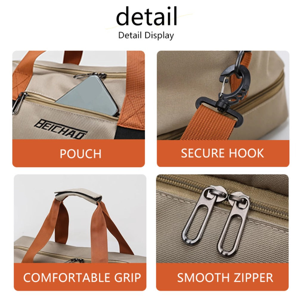 Spacious Tote Bag Designed for Travel And Fitness, Perfect for Both Short And for long Journeys. Versatile As a Casual Shoulder Or Crossbody Bag, It Makes an Excellent Gift for Friends