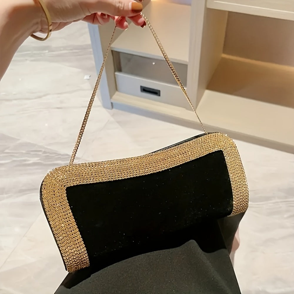 Women's Wallet – Rhinestone Clutch Kiss Lock Closure | Bag Vero – detail view 7