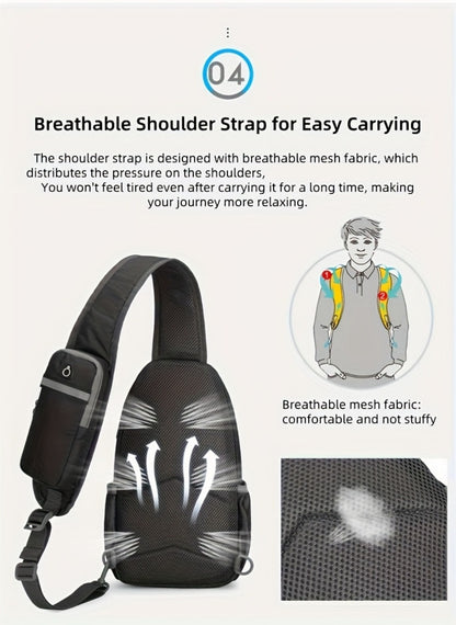 Sling Bag – Nylon, Large Capacity, Adjustable Strap, Multi Pocket | Bag Vero – detail view 28