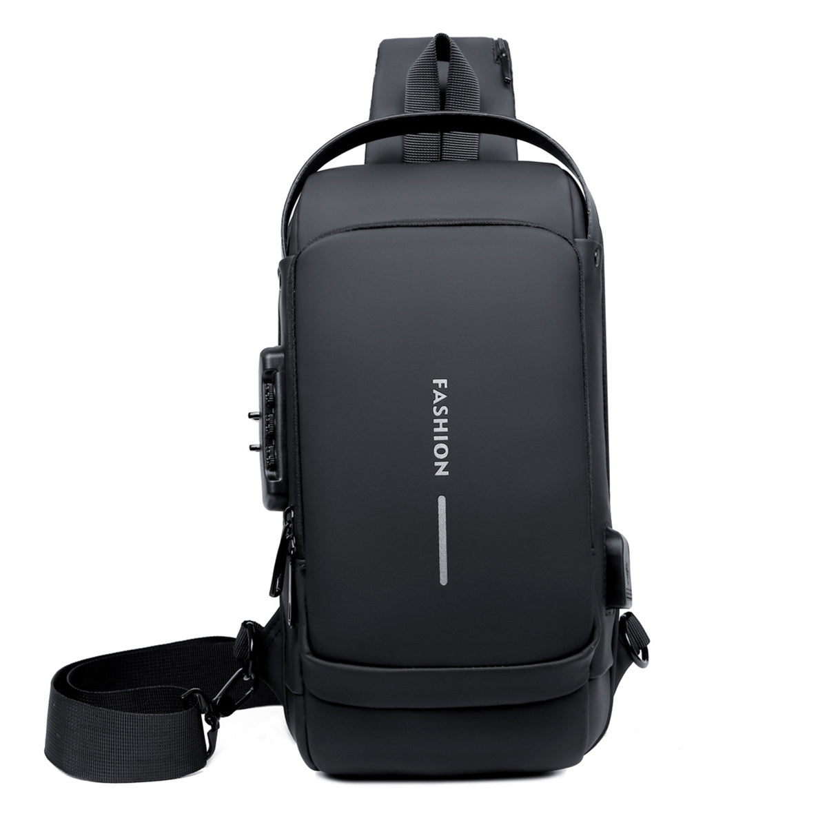 Waterproof Oxford Cloth Shoulder Bag Chest Bag Crossbody Sports Backpack Password Lock Anti-theft Suitable For Outdoor Waybill Daily Travel