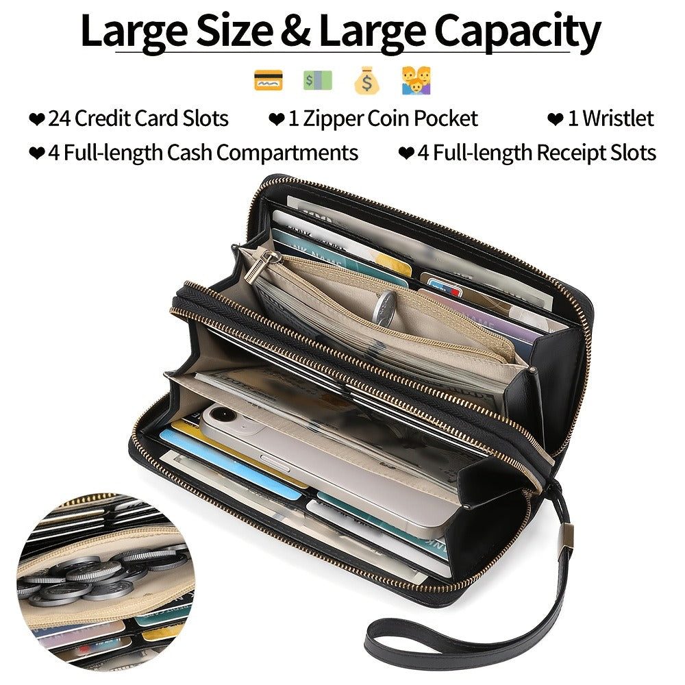 Women's Wallet – Genuine Leather, RFID Blocking, Large Capacity | Bag Vero – detail view 6