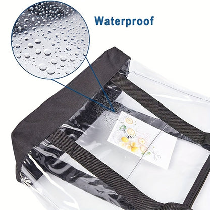 Large Capacity Clear Tote Bag, High Quality PVC Shoulder Bag, Trendy Summer Beach Bag for Travel Sports Swimming