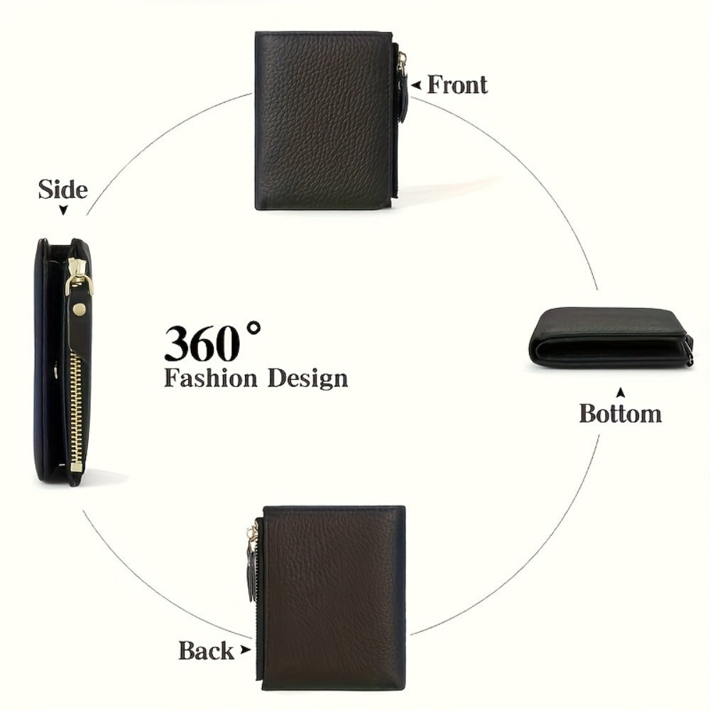 Technology That Blocks RFID Signals - Features a Zipper Closure, Slots for Cards, And a Pocket for Cash - Provides Anti-Skimming Security for Both Men And Women - Suitable for Daily Use And Special Events, Compact Wallet, Travel Accessory