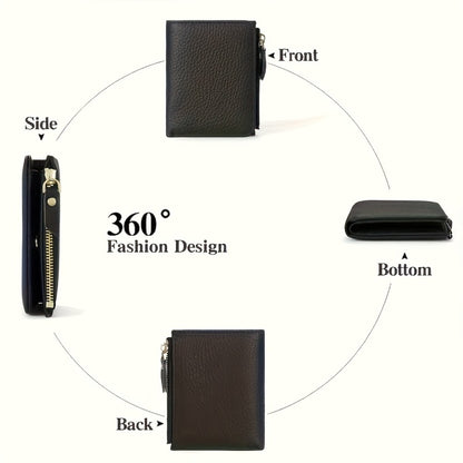 Technology That Blocks RFID Signals - Features a Zipper Closure, Slots for Cards, And a Pocket for Cash - Provides Anti-Skimming Security for Both Men And Women - Suitable for Daily Use And Special Events, Compact Wallet, Travel Accessory