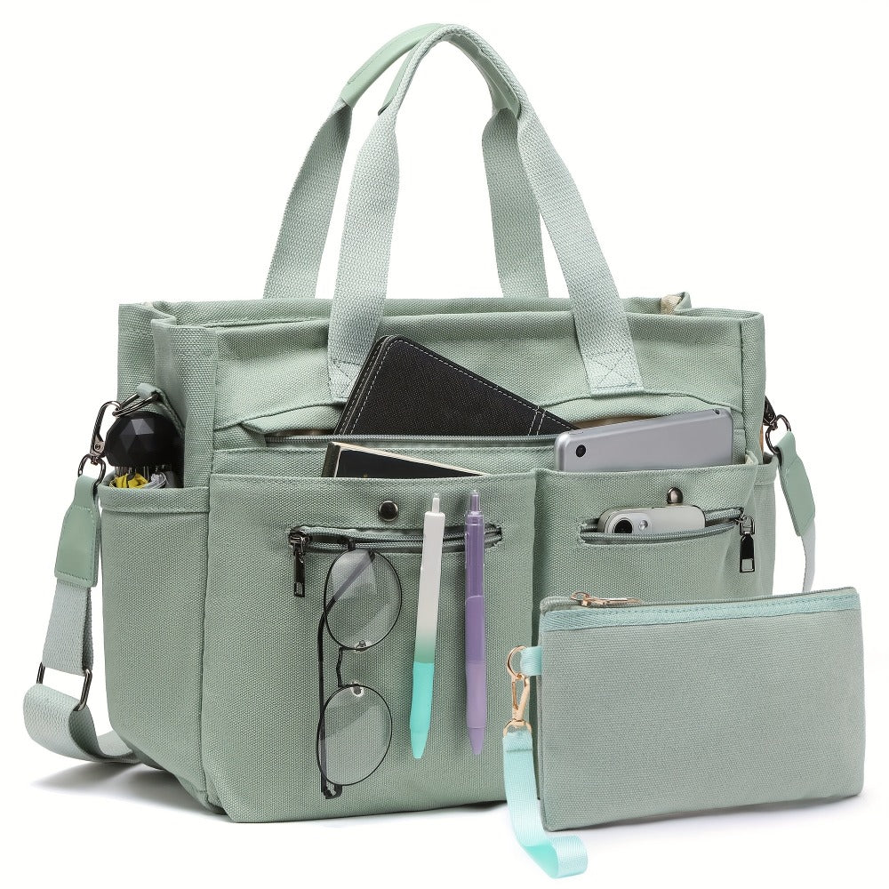 Laptop Bag – 2 Piece, Canvas, for Travel & Work | Bag Vero – detail view 21
