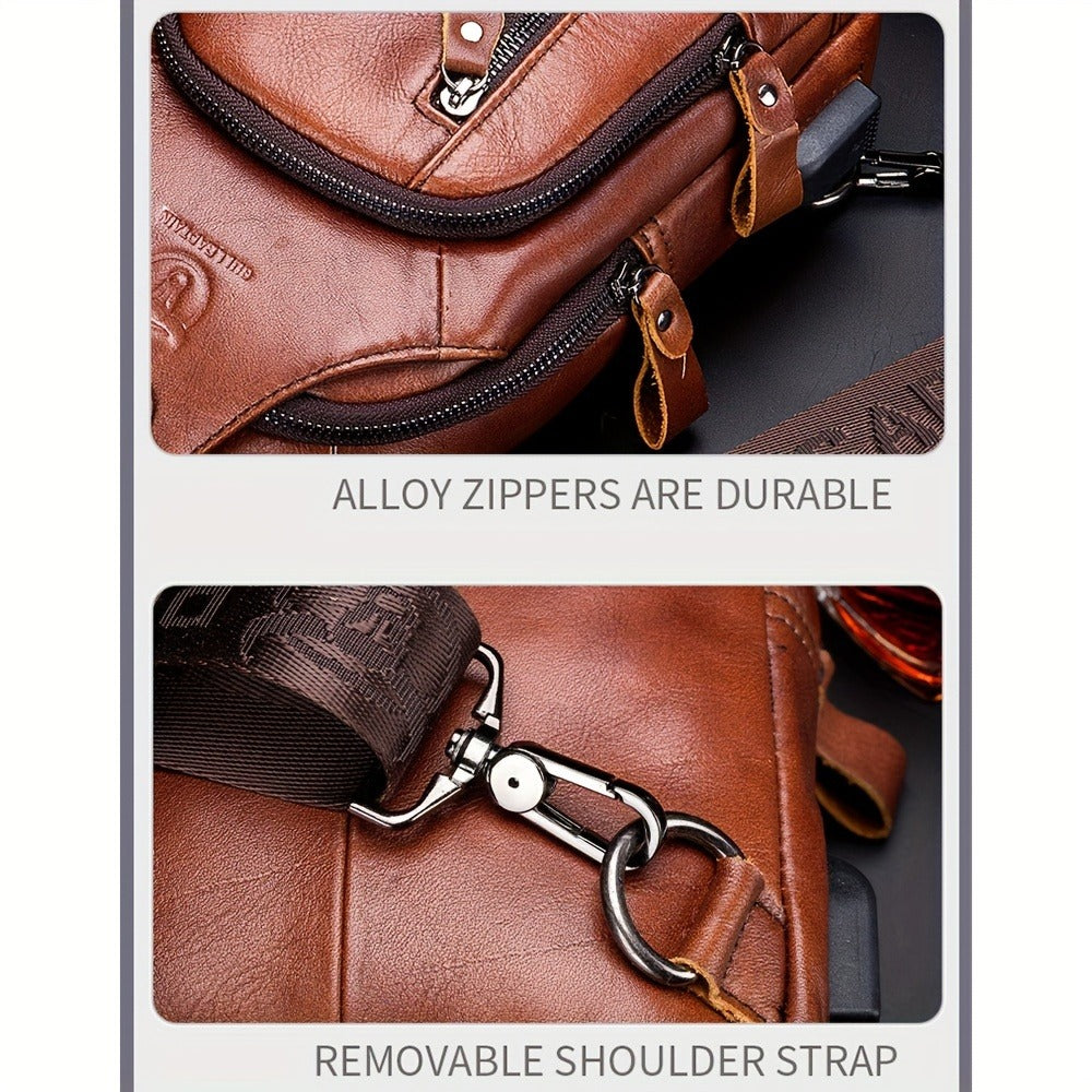 Sling Bag – Genuine Leather, for Travel & Everyday Use | Bag Vero – detail view 16