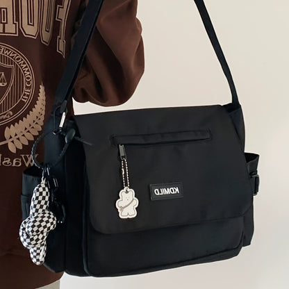 Simple 100pcs Diagonal Bag, Large-capacity Shoulder Bag for Women Commuting, Trendy Men's Diagonal Bag