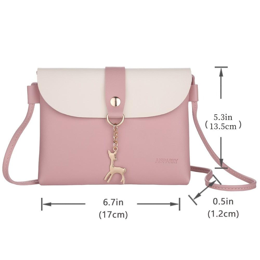 1 Women's Mini Crossbody Handbag & Wallet Combo - Lightweight Nylon Detachable Strap Zipper Closure Purse, Grey//, Compact Everyday Bag for Smartphone-Fitting (Ideal Birthday Gift) - Hand Washable or Dry Cleanable