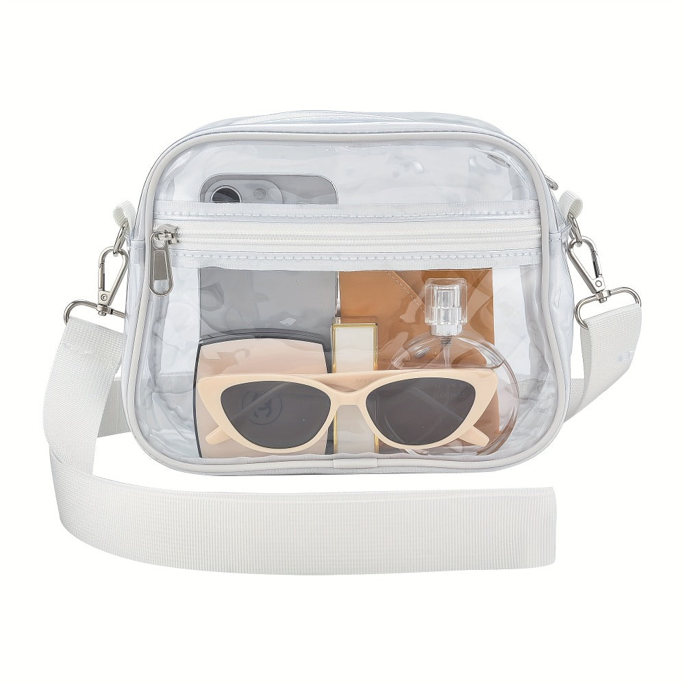 Clear Purses for Women Stadium Clear Bag Stadium Approved Crossbody Concerts Bag for Game Day, Events, Sports