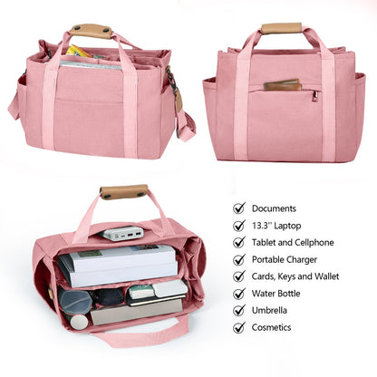 2PCS Sets Canva tote bag with Makeup Bags for Women, Casual Beach Crossbody Hobo Messenger Handbag Purses Bags for Work Gym Travel Shopping