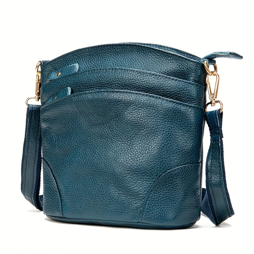 Premium Genuine Cowhide Leather Crossbody Bag for Men And Women - Luxurious, Adaptable, And Roomy with Plenty of Storage - Handbag Purse Organizer with Pockets for Smartphones