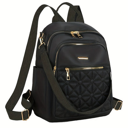 Unisex Backpack For Women And Men - Softshell Lightweight Daily Backpack With Front Zipper Pocket, Adjustable Shoulder Straps - Durable Nylon Travel, School, Office Backpack - Simple Everyday Tote
