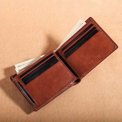 Ciephia Men'S Retro Full Grain Leather Tri-Fold Wallet | Rfid Blocking, Multiple Card Slots, Perfect Gift For Men