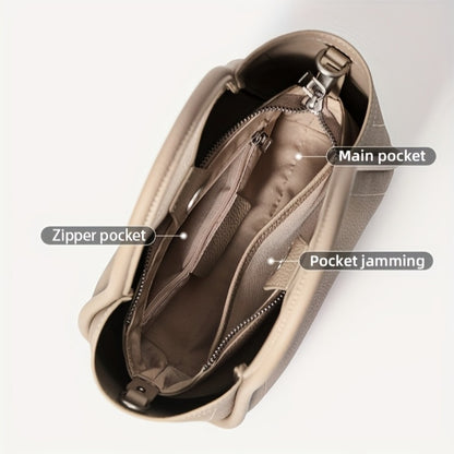 Cowhide Leather Vegetable Basket Bag New Luxury Leather Niche Design Shoulder Bag Crossbody Tote