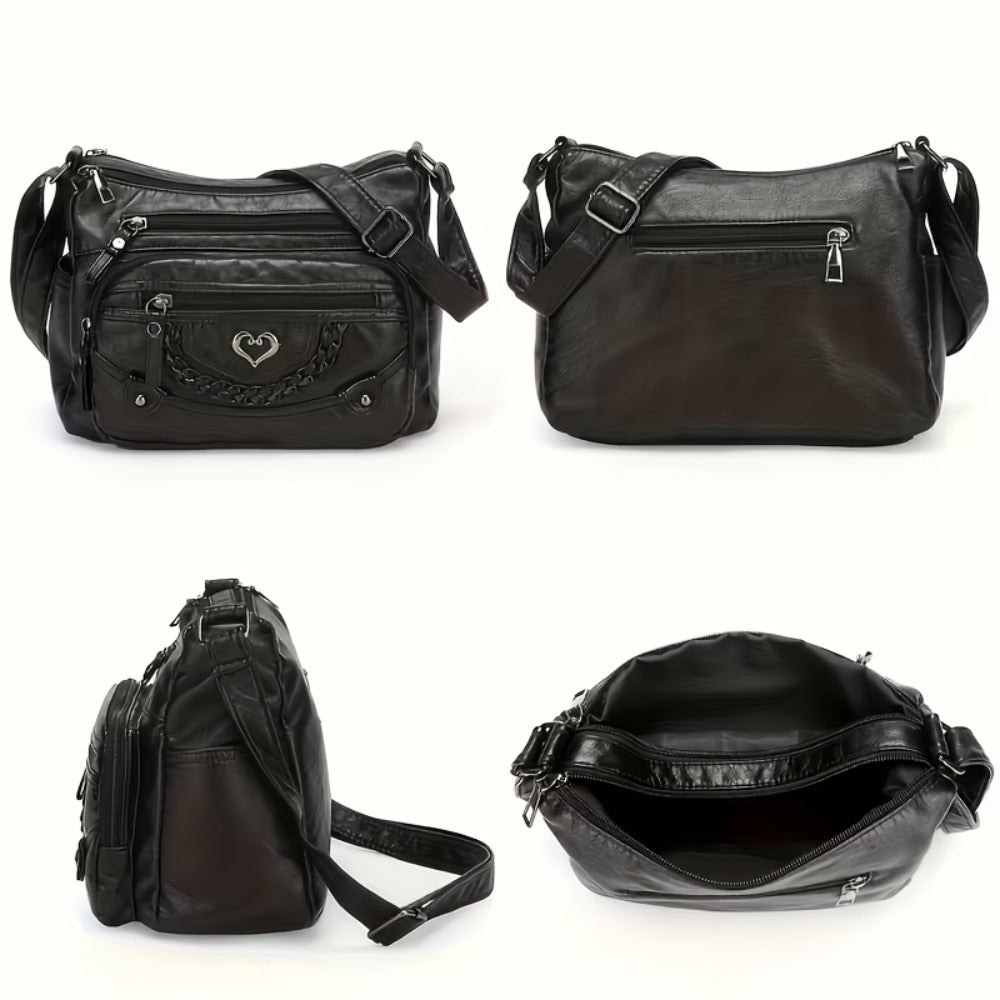 New Trendy Multi-compartment Tote Bag with Soft Texture, Stylish And Elegant Women's Bag, Simple And Elegant, Versatile And Suitable for Various Occasions, Large Capacity, Commuter Crossbody Bag