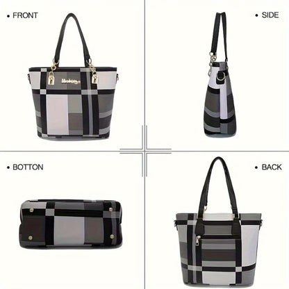 6pcs Womens Handbags Tote Bags Shoulder Bag Purses Satchel Bag Top-Handle Handbag Crossbody Bag Wallet Clutch