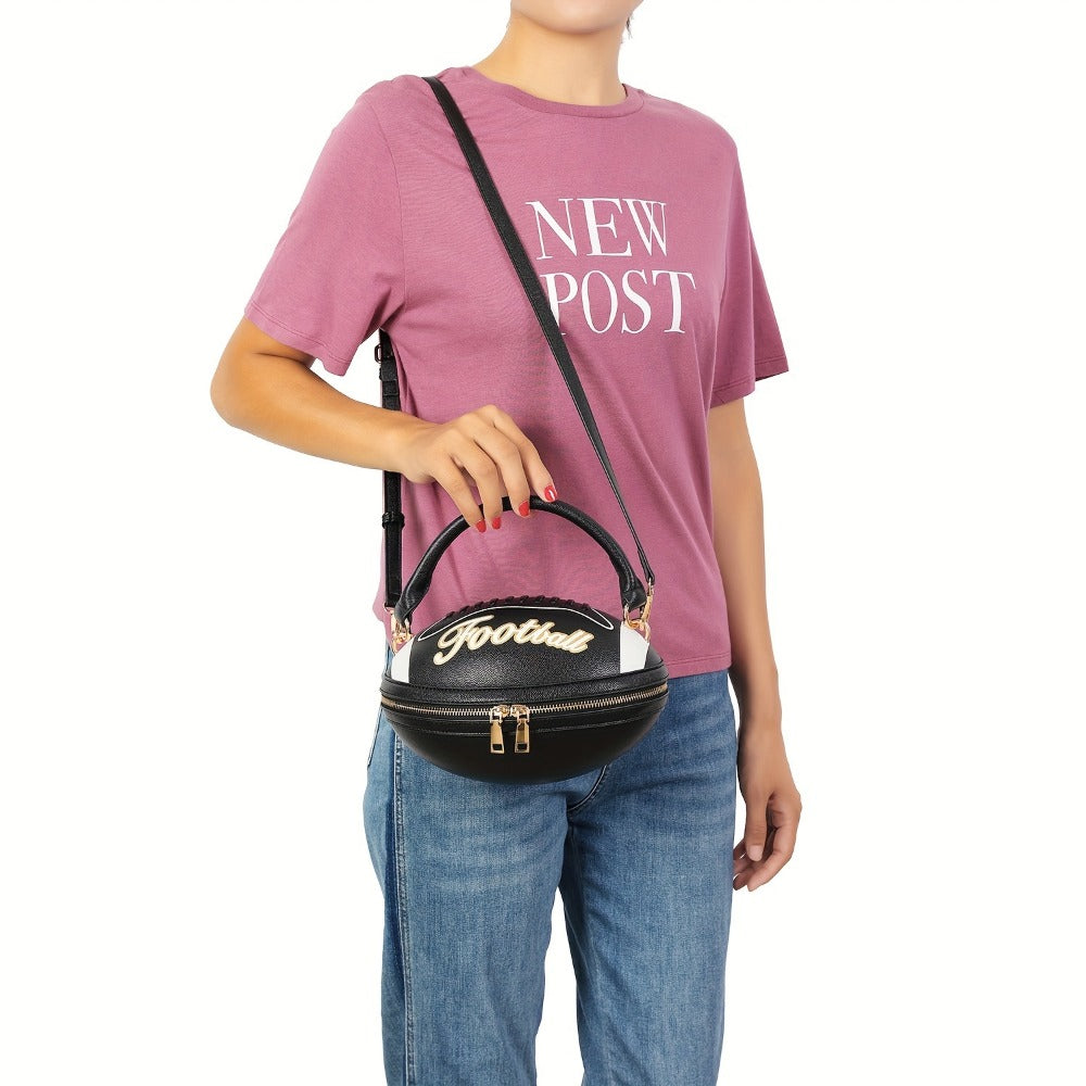 Crossbody Bag for Women – Denim, American Football Style Novelty Rugby | Bag Vero – detail view 16