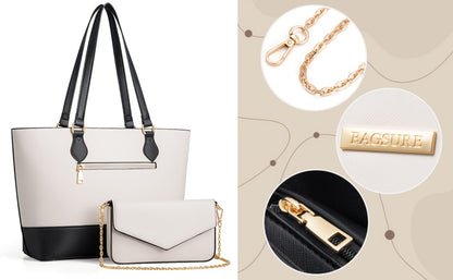 UKEIN 4pcs Set of Women'S Stylish Handbags, Purses, Wallets, Tote Bags, And Casual Crossbody Bags, Perfect Valentine'S Day Gift for Women And, Includes 4 Satchel Purses