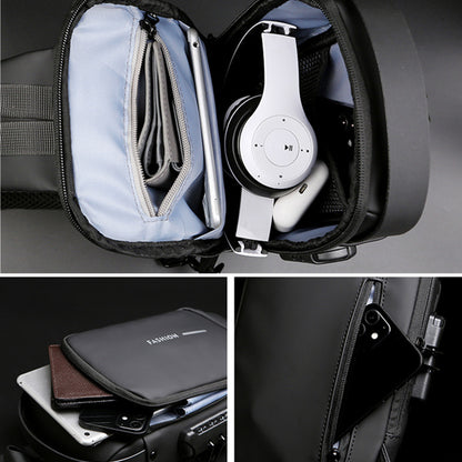 Waterproof Oxford Cloth Shoulder Bag Chest Bag Crossbody Sports Backpack Password Lock Anti-theft Suitable For Outdoor Waybill Daily Travel